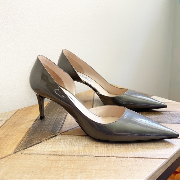 Prada Shoes - Prada D’orsay Taupe Classic Low Heel